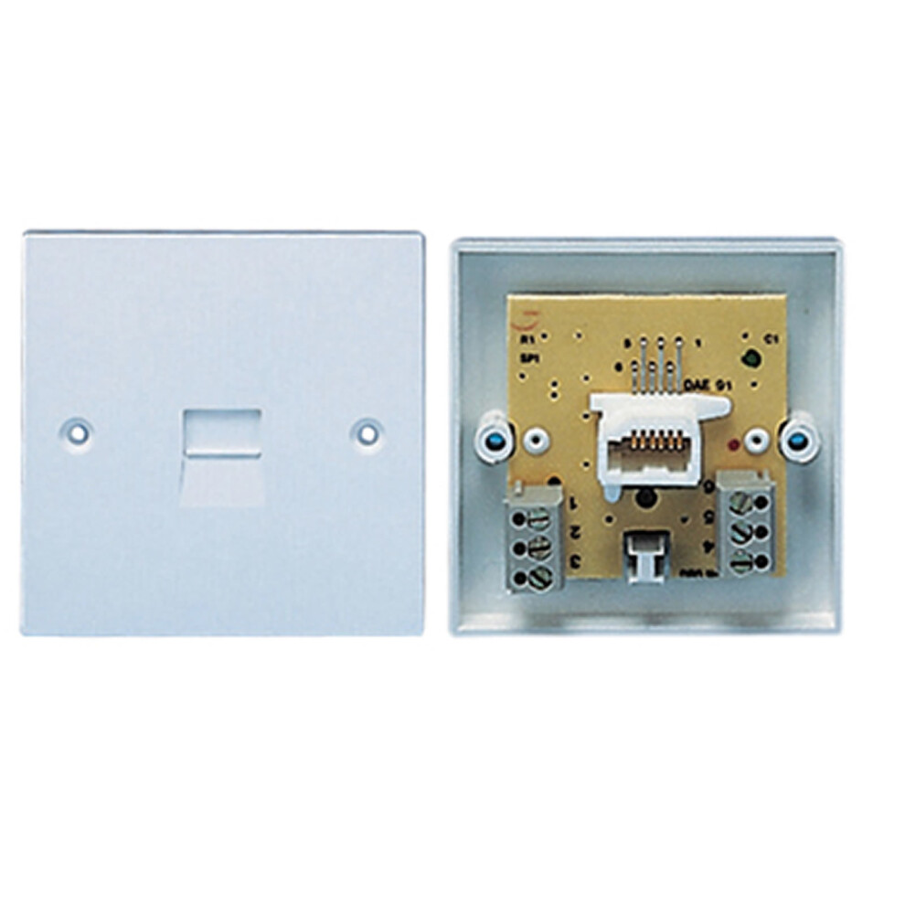 kenable Secondary Telephone BT Socket 3 6A Flush Mounted Faceplate