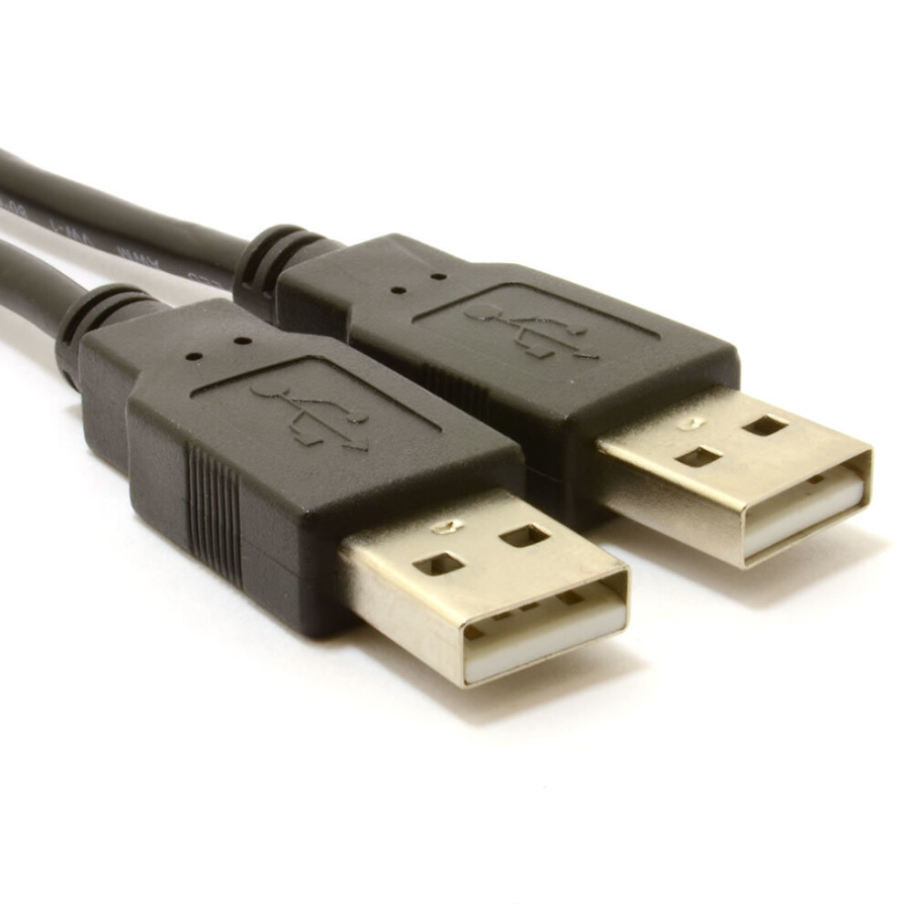 kenable USB 2.0 24AWG A to A  Male to Male  High Speed BLACK Cable  0.3m 30cm