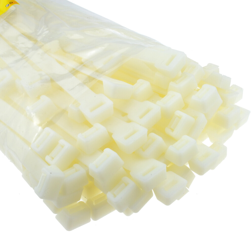 kenable Natural WIDE Cable Ties 300mm x 12.7mm Nylon 66 UL Approve [100 Pack]