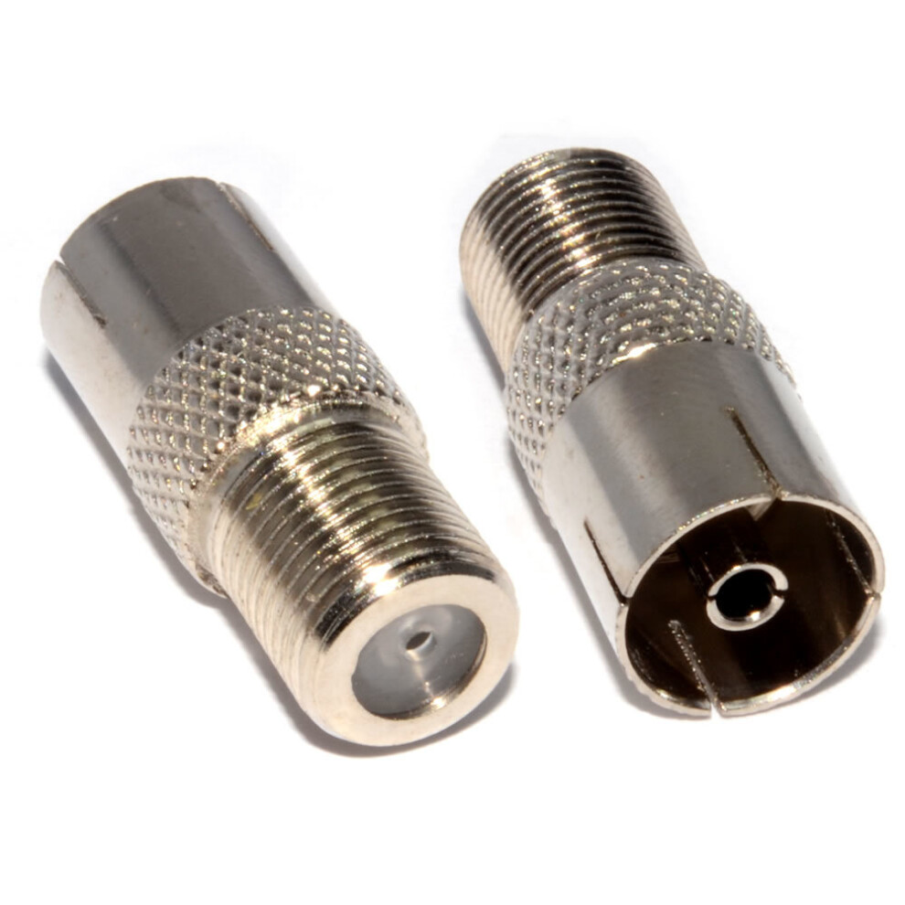 kenable F Type Connector Socket to RF Coax Aerial Female Adapter