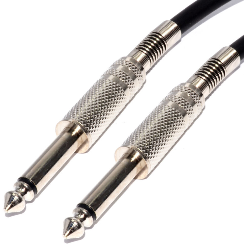 kenable Pulse 6.35mm Low Noise Guitar Cable Nickel Connectors BLACK Lead 5m