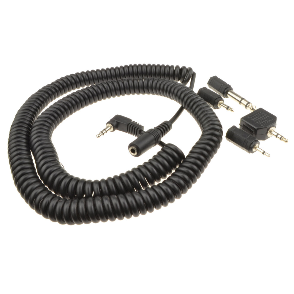 Kenable 3.5Mm Coiled Stereo Jack Extension Splitter 6.35 Mono 2.5Mm Adapters