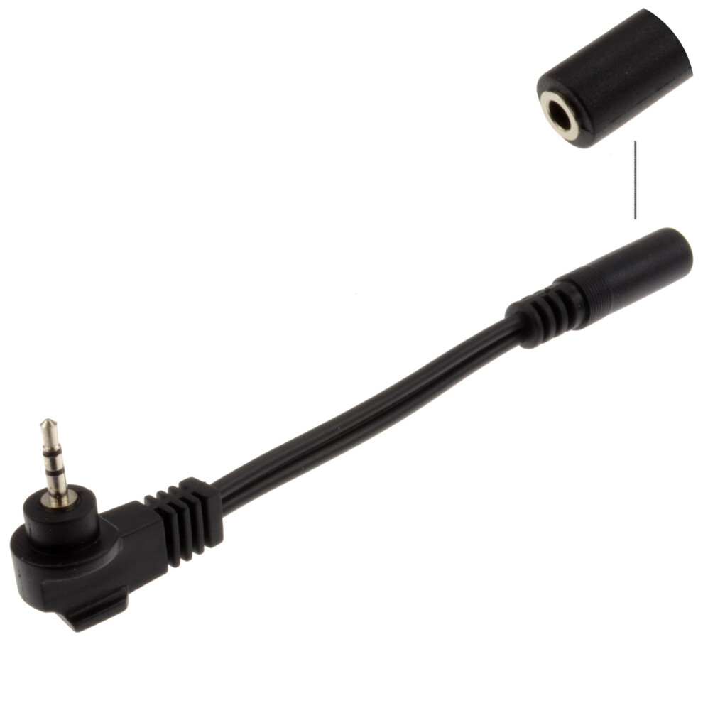 Kenable 2.5Mm Right Angled Stereo Jack Plug To 3.5Mm Socket Adapter Cable