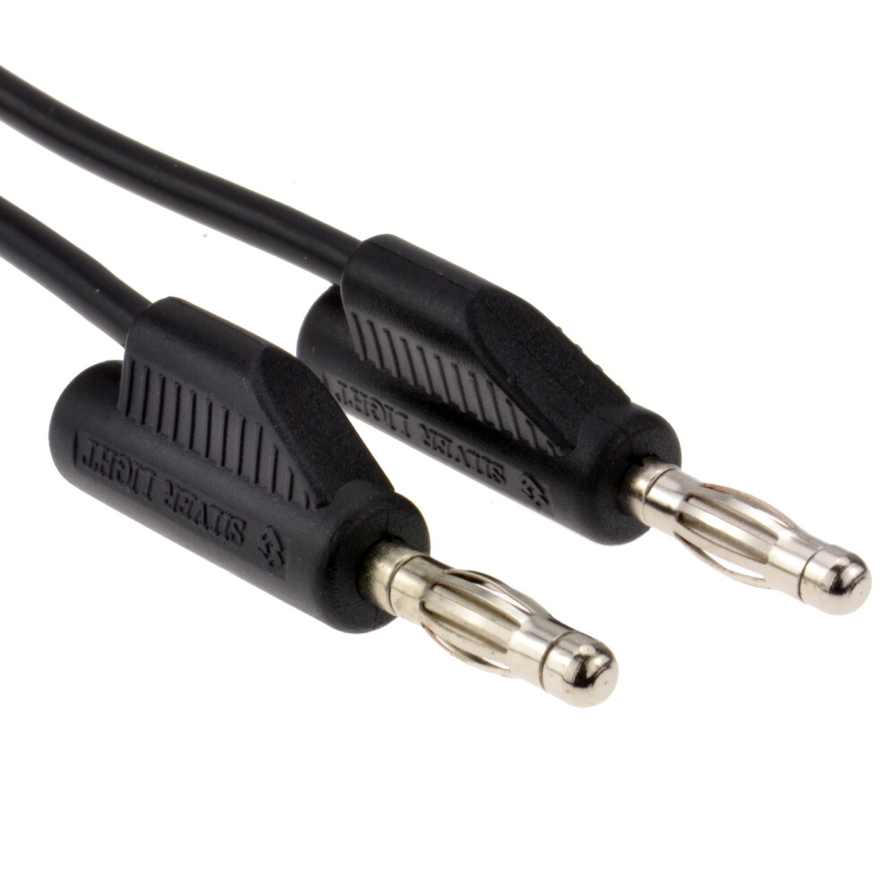 kenable Stackable Banana Plug Test Lead or Speaker HI FI Cable 1m Black