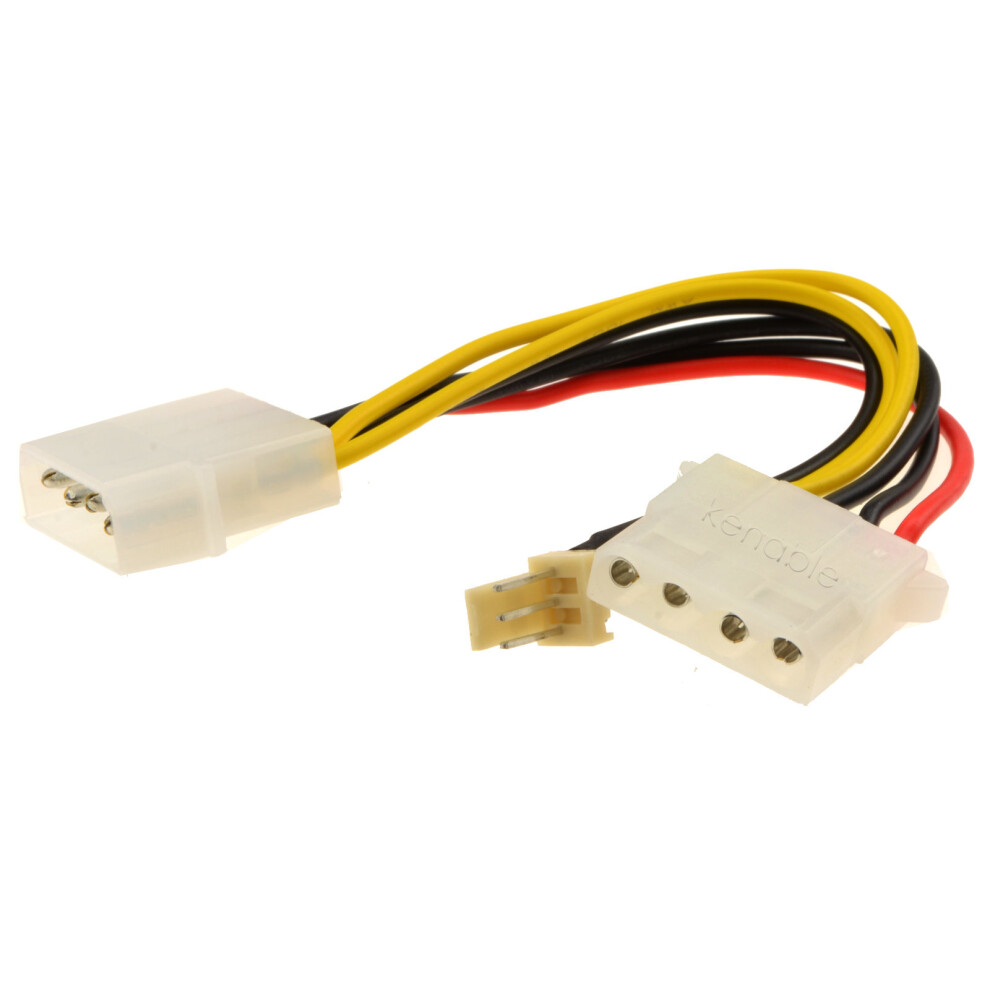 kenable Power Converter Cable 4 pin LP4 Molex Female to 3 pin Fan Adapter