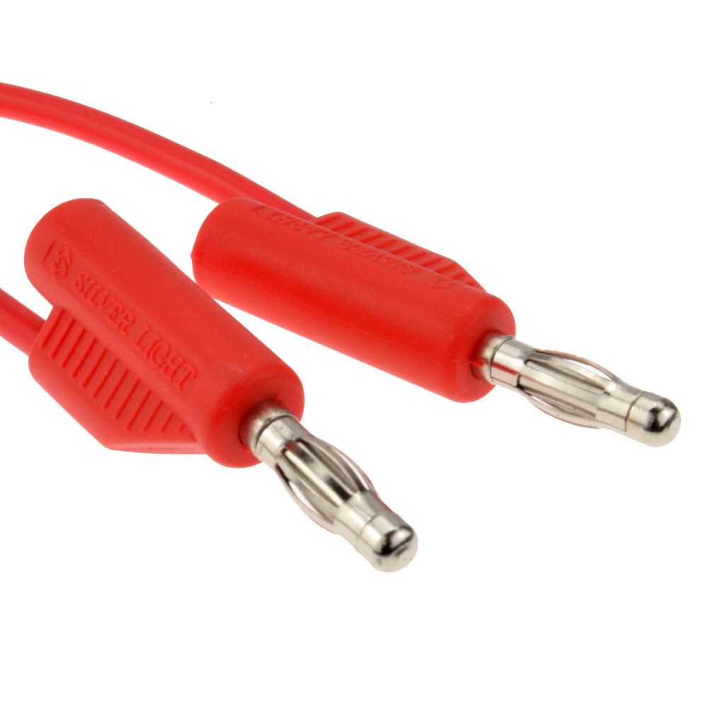 kenable Stackable Banana Plug Test Lead or Speaker HI FI Cable 1m Red