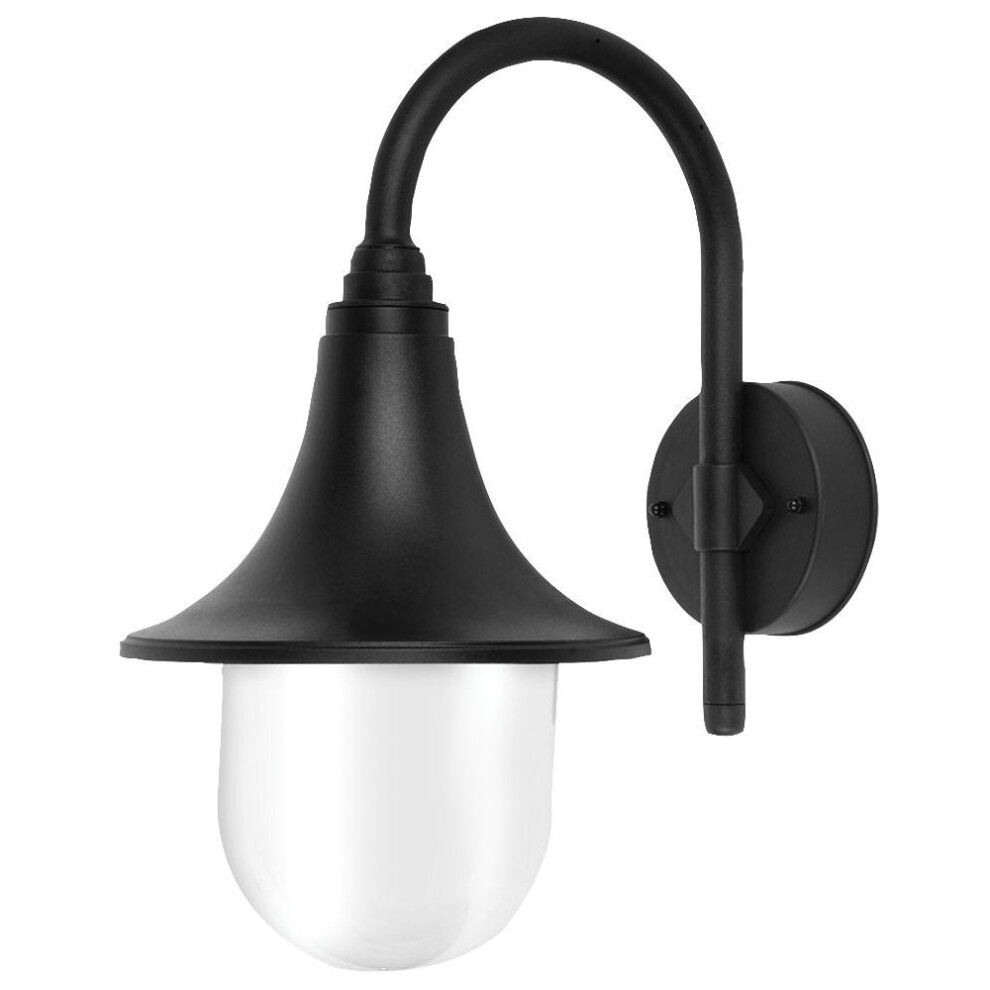 kenable Wall Mounted Outdoor Garden Lamp IP44 Hanging Lantern E27 Light Black