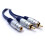 kenable PURE 3.5mm Stereo Jack Socket to 2 Phono Plugs Audio Extension Cable Gold  2m 1