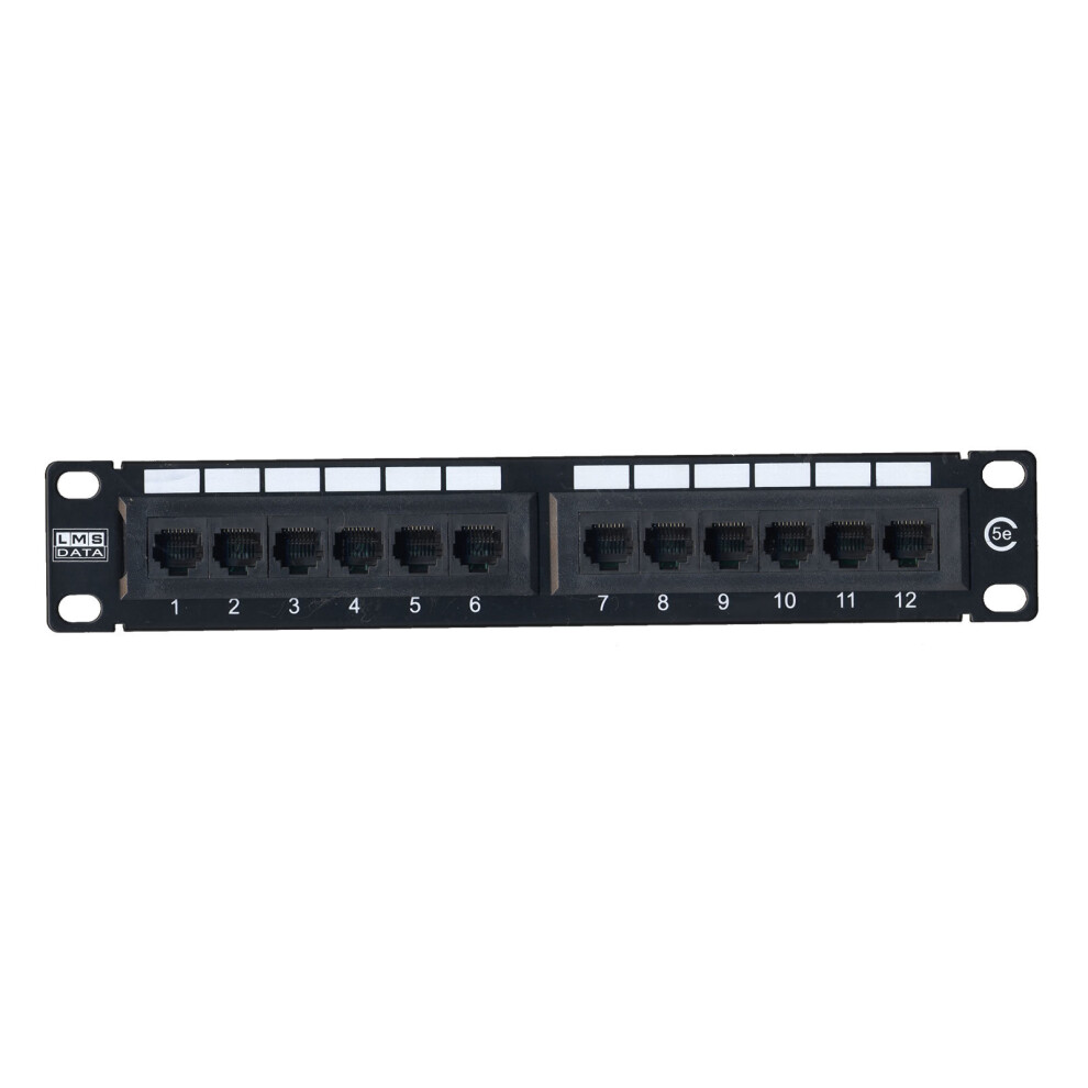 kenable Cat5E 10 inch Patch Panel 12 Port Rack Mountable MINI SOHO