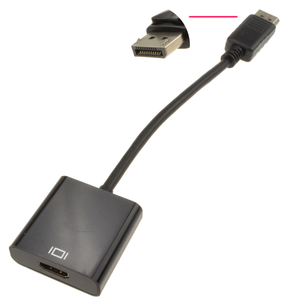 Kenable Displayport Male Plug To Hdmi Female Socket Converter Low Profile Adapter 15Cm