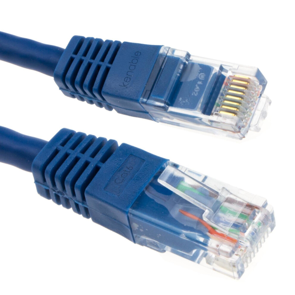 kenable Ethernet Network Cable Cat6 GIGABIT RJ45 COPPER Internet Patch Lead   2m Blue