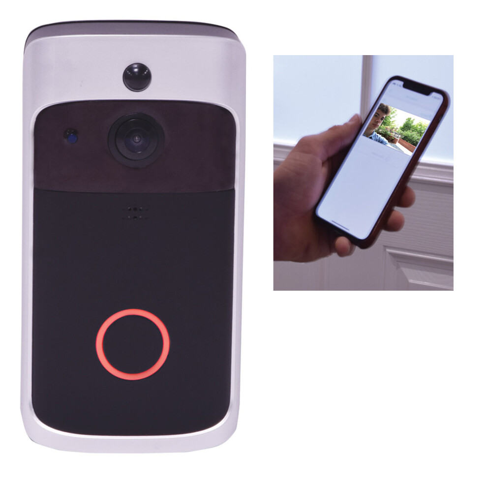 Smart HD Video Wireless WI FI Doorbell & Mic Android Phone IOS Device