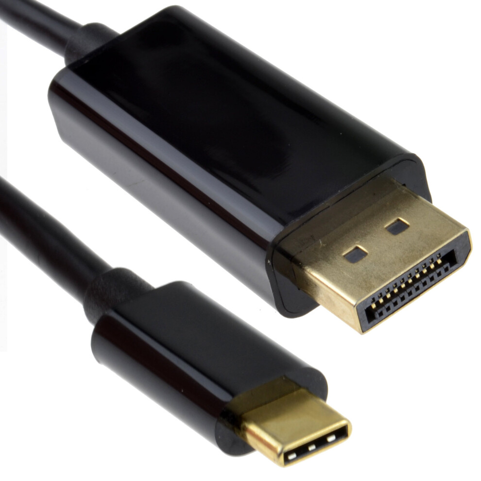 Kenable Usb 3.1 Type C To Displayport Lead Uhd 4K 60Hz Adapter Cable 3M Black