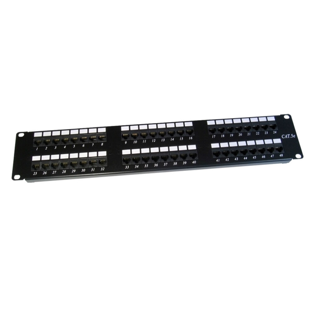 kenable HQ Cat5E Cat 5E RJ45 Patch Panel Rack Mountable 48 Port