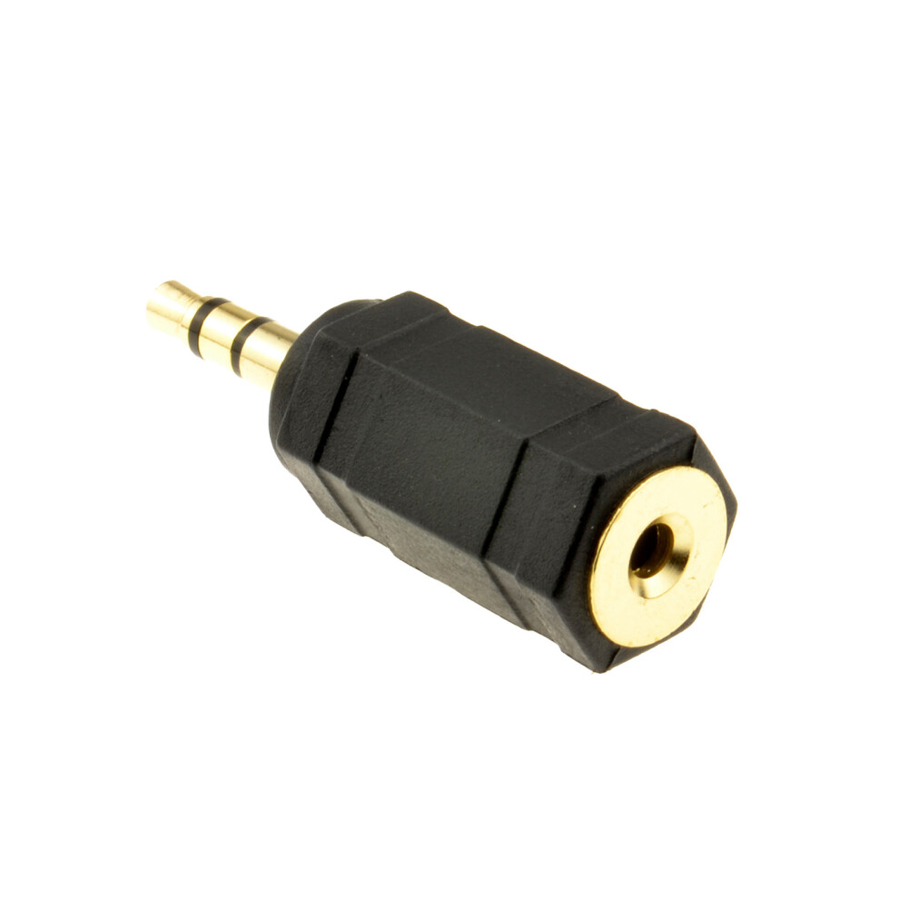 2.5Mm Stereo Socket To 3.5Mm Stereo Jack Plug Audio Cable Adapter Plated Gold 5055383487059