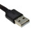 kenable kenable FLAT USB A To MICRO B TYPE 24AWG FAST CHARGE Cable 3m Lead BLACK 3