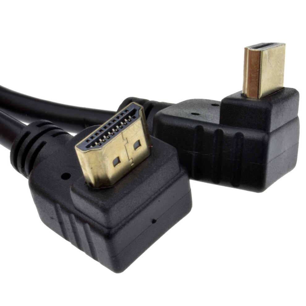 kenable HDMI 1.4 High Speed 3D TV 90 Right Angle to 270 Right Angle Cable 2m