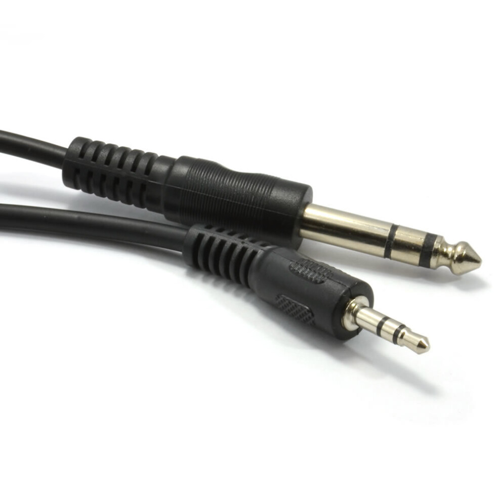 kenable 3.5mm Stereo Jack Plug to 6.35mm Stereo Jack Plug Cable 1.8m