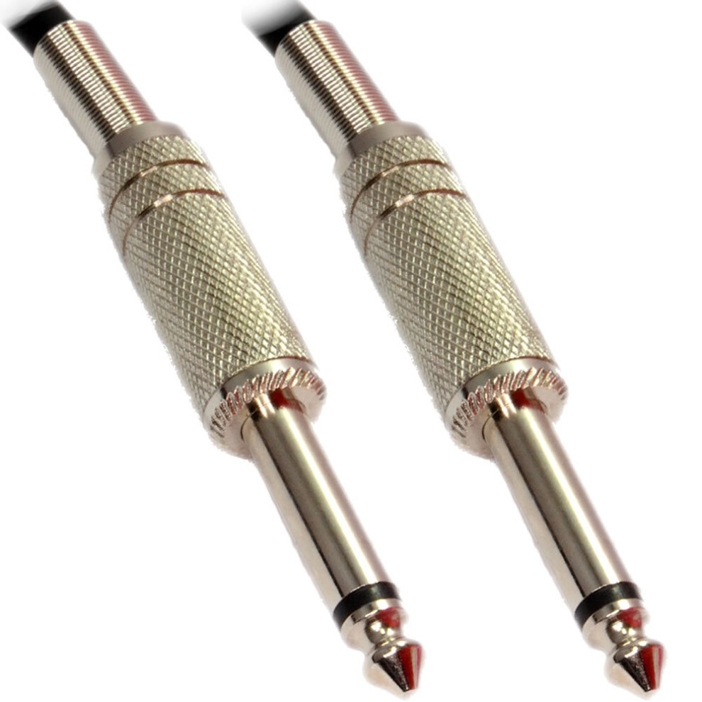 Kenable High Quality Mono Jack To Jack 6.35Mm Male To Male Cable Lead 3M Black