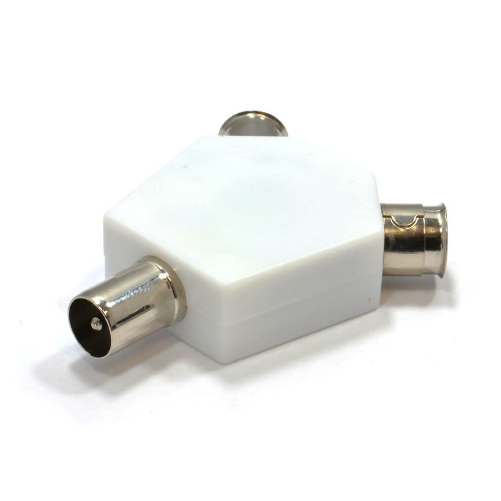 kenable TV Freeview RF Coaxial Splitter Connects 1 Device to 2 TVs