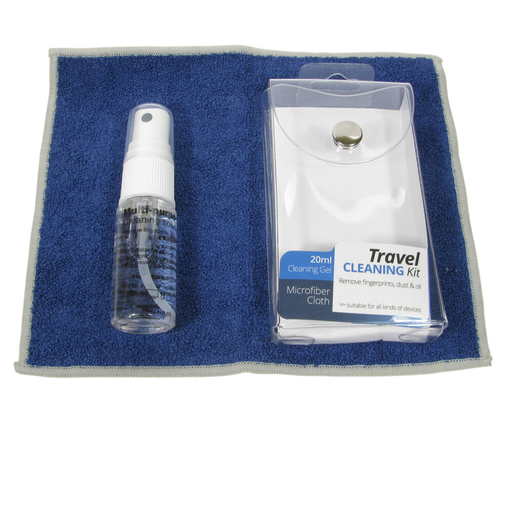 MultiPurpose Travel Cleaning Kit 20ml Cleaning Gel & Microfiber Cloth