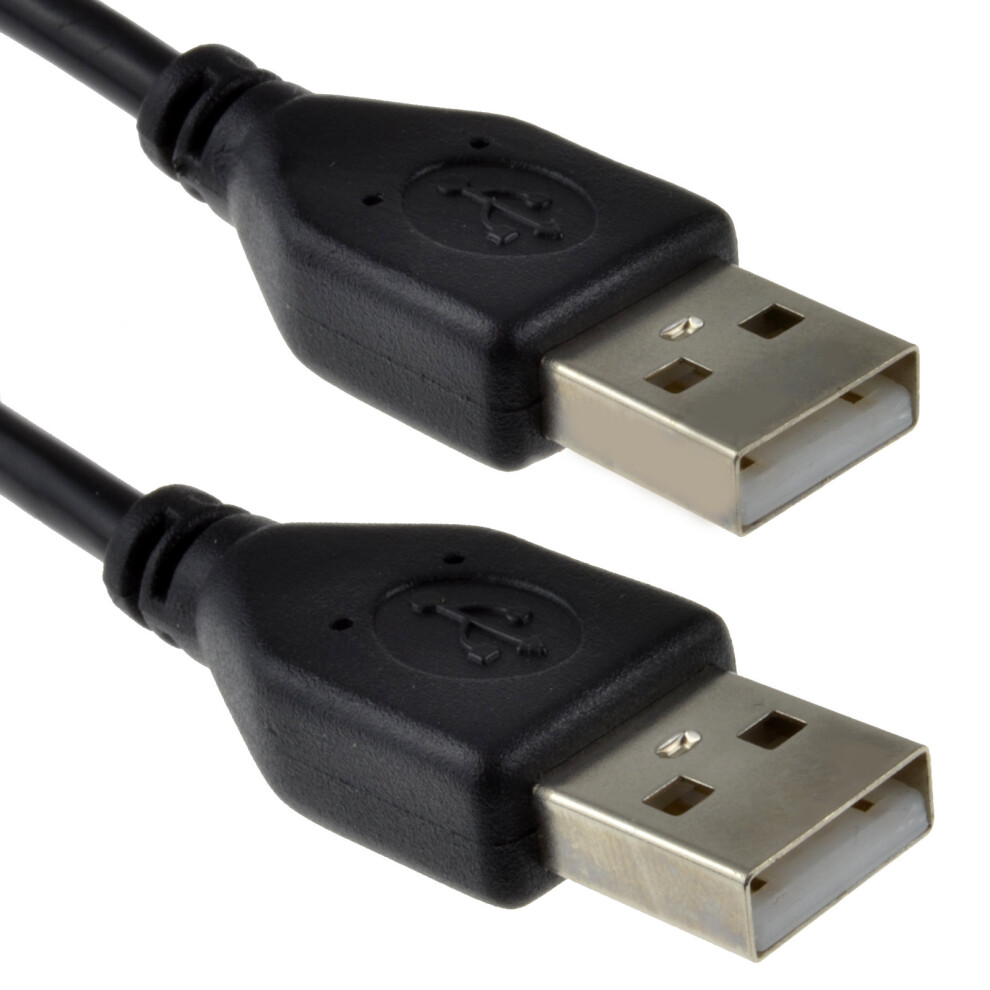 kenable USB 2.0 24AWG A to A  Male to Male  High Speed BLACK Cable  0.25m 25cm SHOR