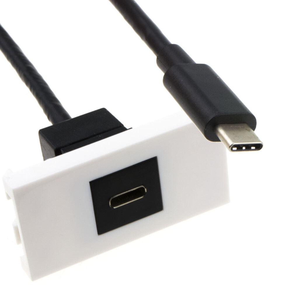 Kenable Ready Made Faceplate Module Type C Usb 3.1 Panel Mount Stub 15Cm