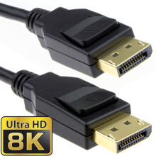 DisplayPort v1.4 HBR3 8K 60Hz 4K 120Hz MST 32.4G HDR Cable Gold 2m