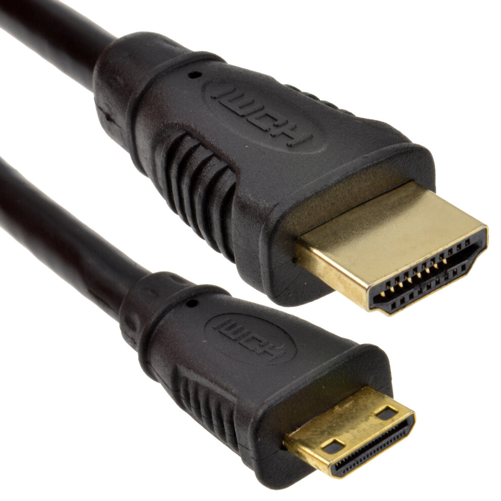 kenable Mini HDMI Type C Male Plug to HDMI Male Cable Lead GOLD  3m