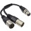 kenable XLR Splitter Cable 1 x XLR Socket to 2 x XLR Plug Lead 25cm 1