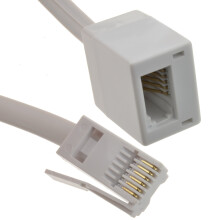 kenable BT Telephone Extension Lead For Office & Home Full 6 Wire Cable  2m