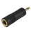 kenable 6.35mm Mono Jack Socket to 3.5mm Mono Jack Plug Audio Adapter GOLD 1