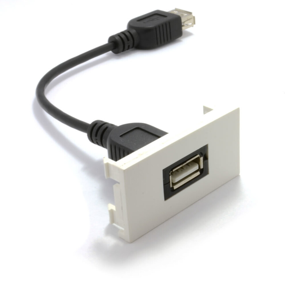 Kenable Ready Made Faceplate Module Usb 2.0 Type A Socket Panel Mount Stub