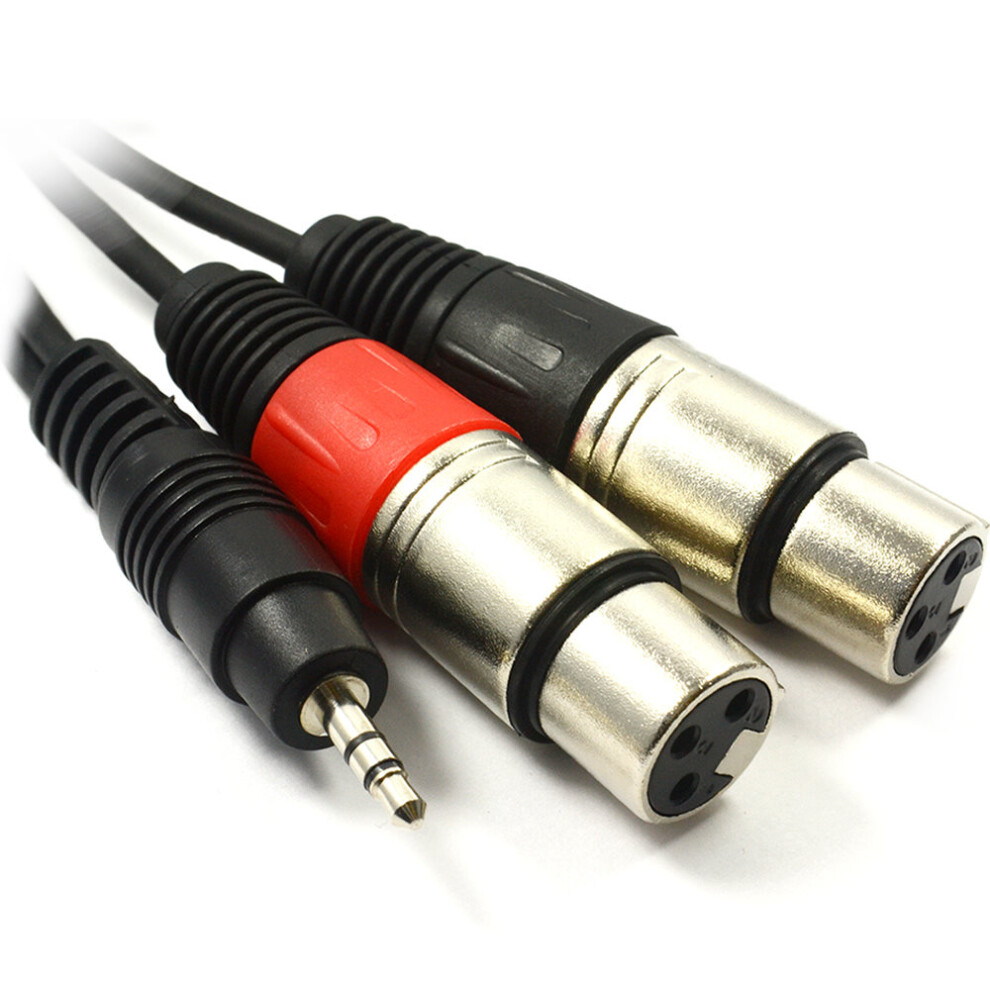 kenable Pulse 3.5mm Jack Plug to 2 x XLR Sockets For PC Stereo to Mixer 3m