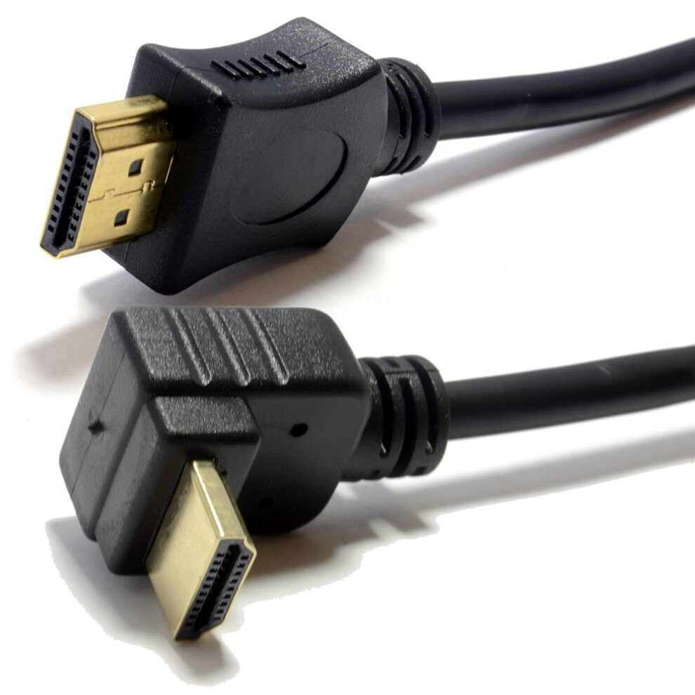 kenable HDMI 1.4 High Speed 3D TV Right Angle to Straight Plug Cable 3m