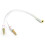 kenable Headset with Mic Converter Cable 4 Pole 3.5mm Socket to 2x 3.5mm Plugs 1