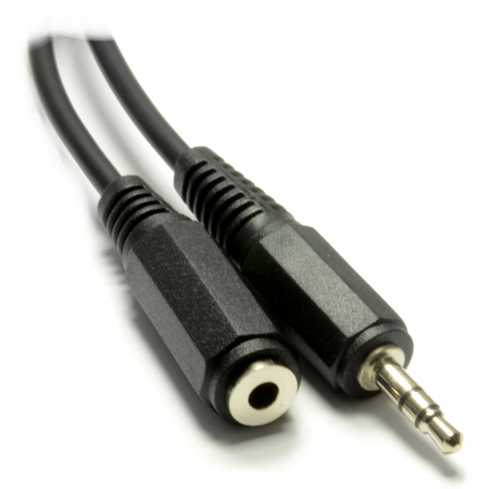 Kenable 3.5Mm Stereo Jack Plug To Socket Extension Single Screened Cable 1M