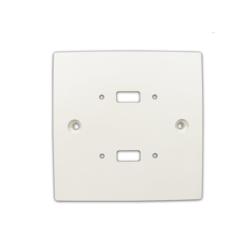 kenable Pre Drilled Mounting Wall Faceplate for TWIN USB Panel Stub White