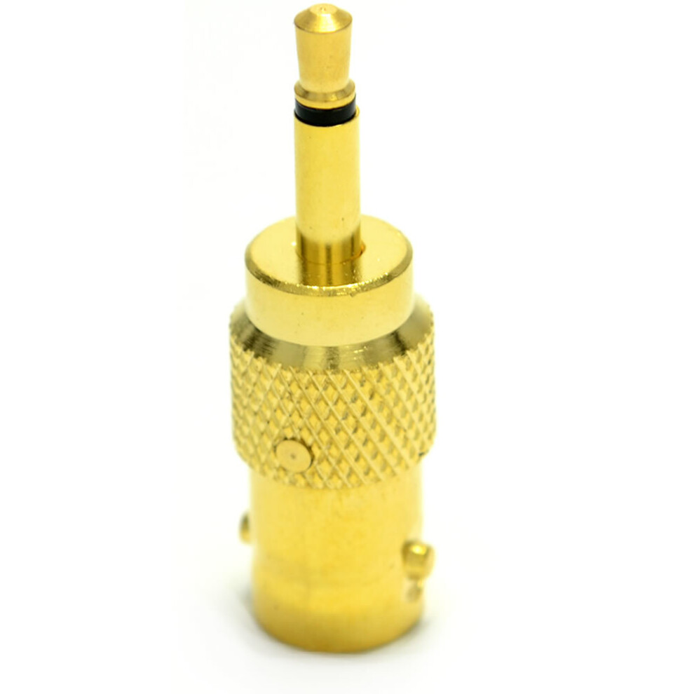 Kenable Bnc Socket To Composite 3.5Mm Male Jack Plug Adapter Gold