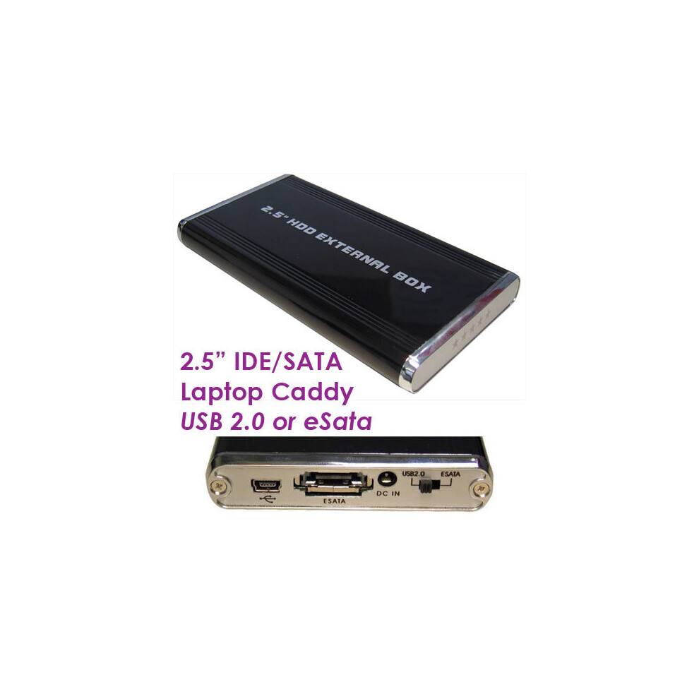 eSATA and USB 2.0 Combo Enclosure for IDE & SATA 2.5 Hard Drive