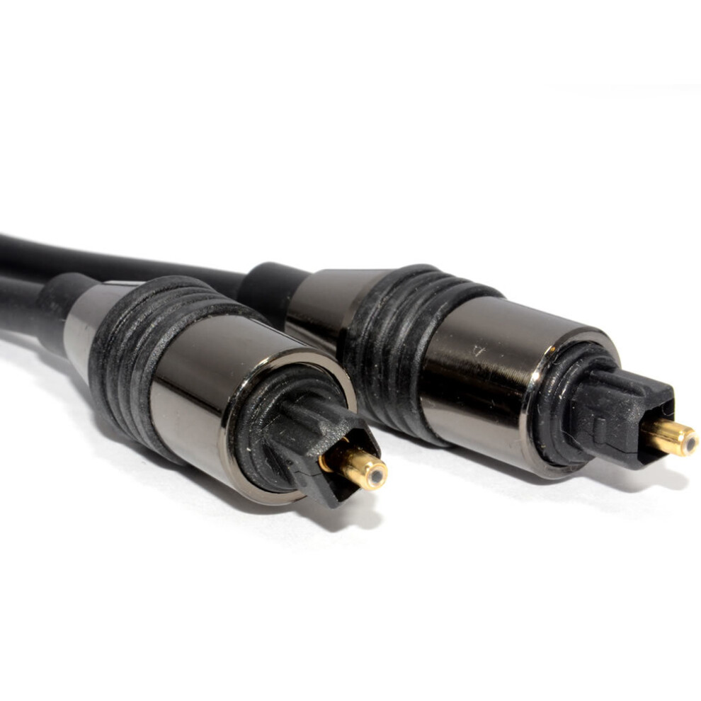 Kenable Black Tos Link Toslink Optical Digital Audio Cable 5Mm Lead 15M