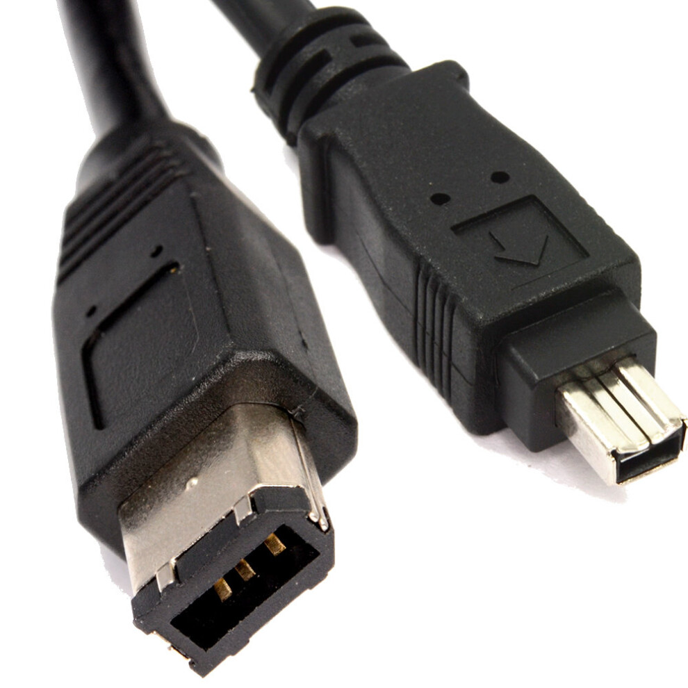 kenable Firewire IEEE 1394 DV Cable 6 to 4 pin 2m PC to DV out