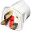 kenable Schuko 2 Pin Euro Plug Socket to 13A 3 Pin UK Plug Adapter White 1