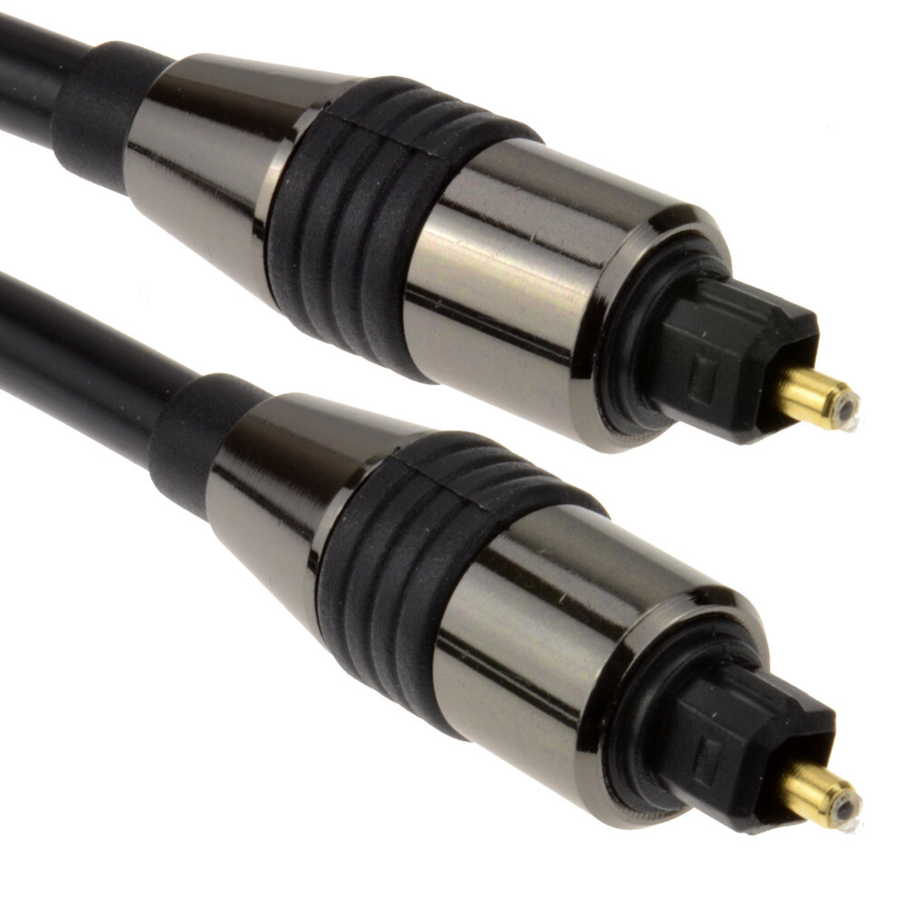 kenable Black TOS Link TOSLink Optical Digital Audio Cable 6mm Lead  1m