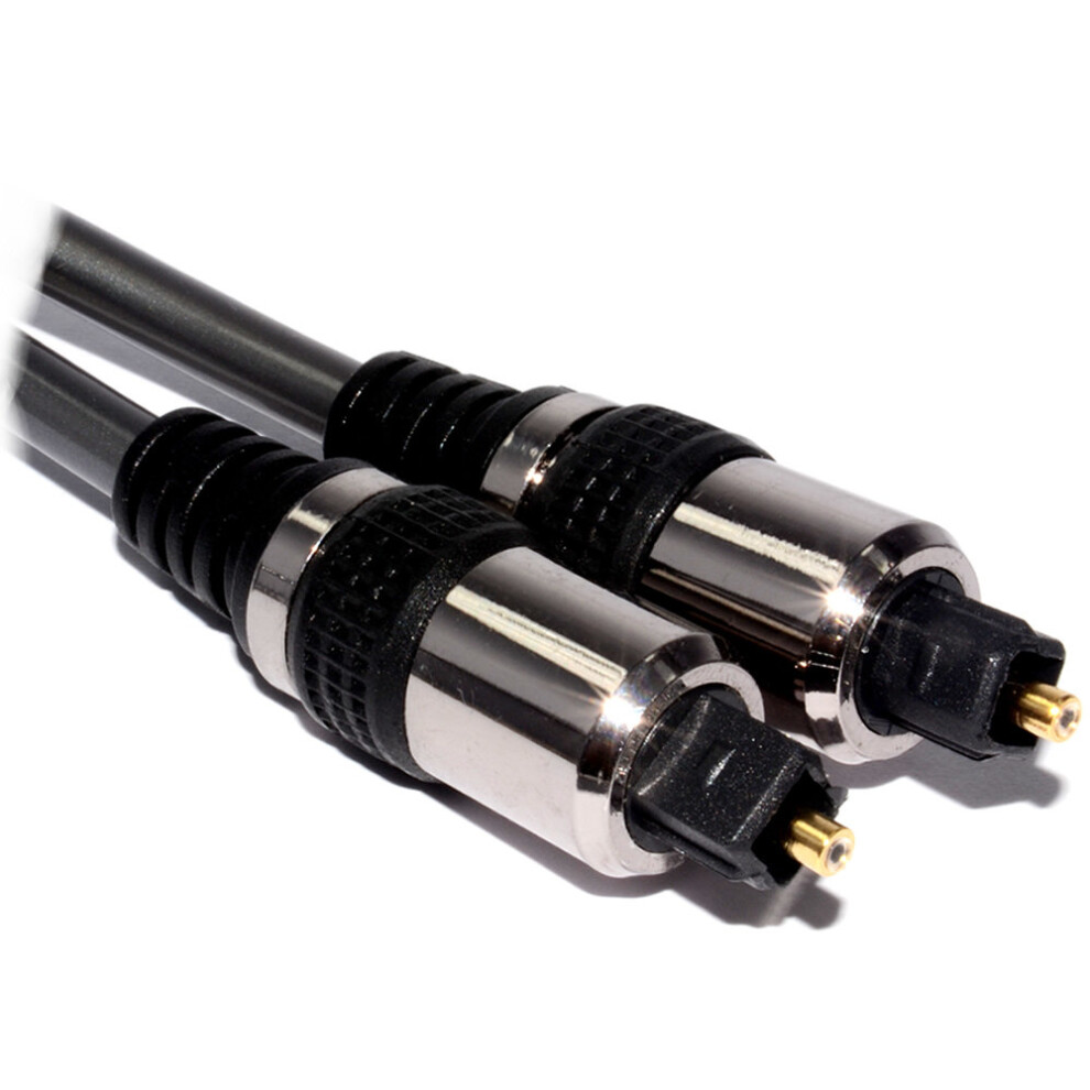 kenable CHROME HQ 5mm TOS Link Optical Digital Audio Cable Lead 1m