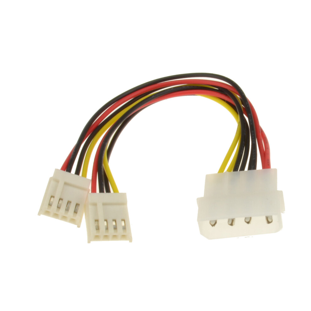 kenable Power Splitter Cable   4 pin Molex to 2 x 4 pin  Floppy  Plugs