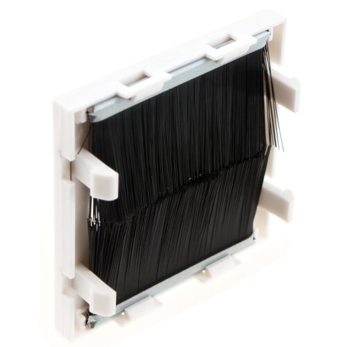 kenable kenable Brush Filled Circle Aperture Blank for Wall Face Plate Cable Tidy Module 1