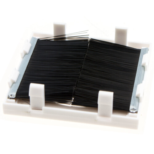 kenable kenable Brush Filled Circle Aperture Blank for Wall Face Plate Cable Tidy Module 2
