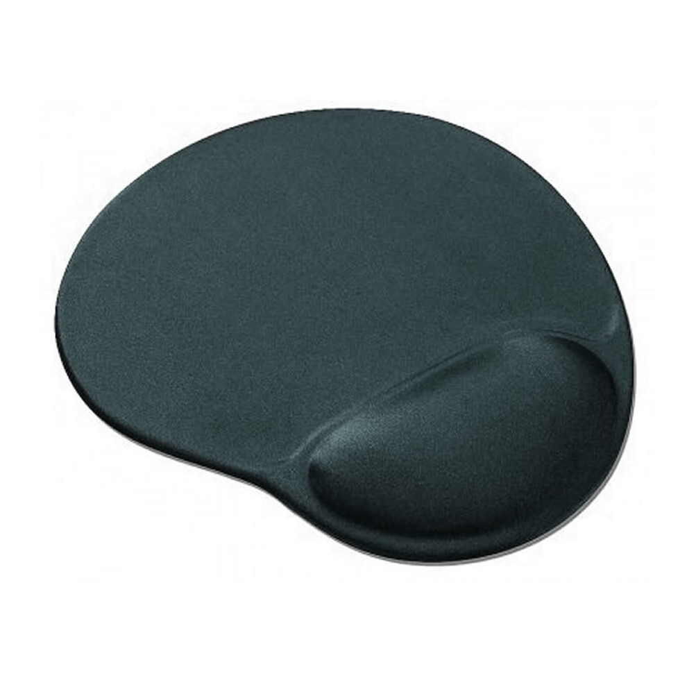 Kenable Black Gembird Gel Mouse Pad Mat With Wrist Rest Support