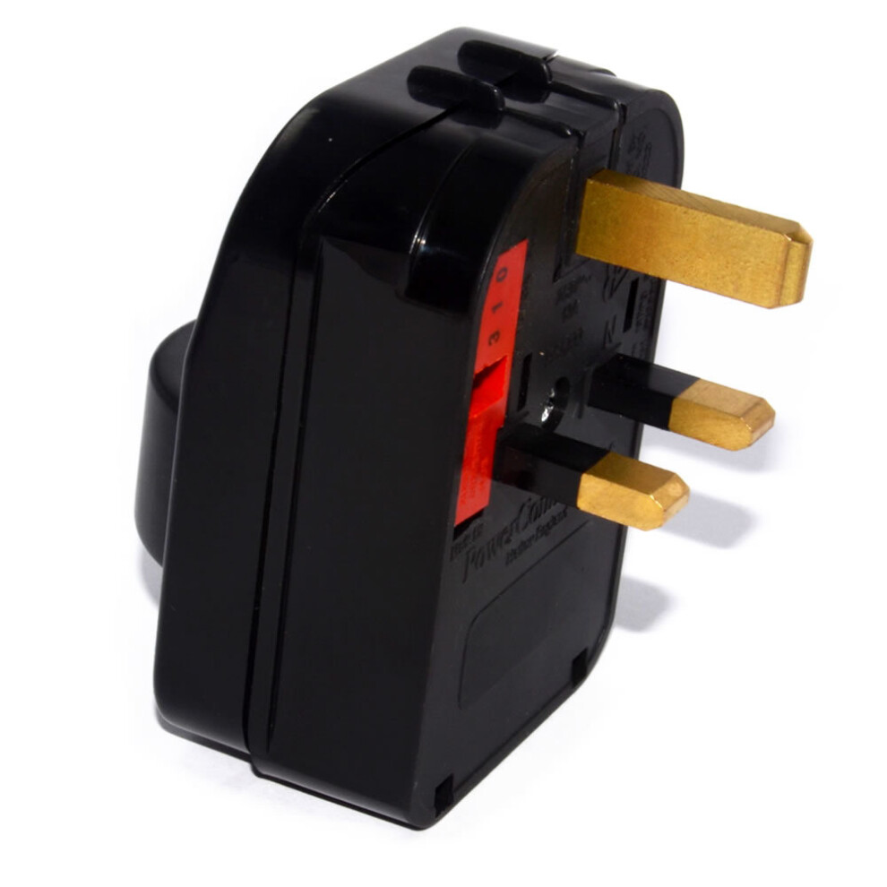 kenable Schuko Euro Plug Socket to 13A 3 Pin UK Plug Adapter [Earthed]